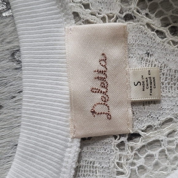 Anthropologie Deletta Bria Scalloped Lace Tank SzS - Picture 5 of 10